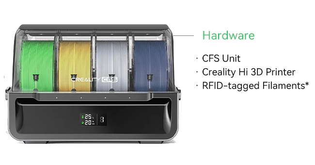 CFS da Creality Hi Combo com até 16 cores e RFID
