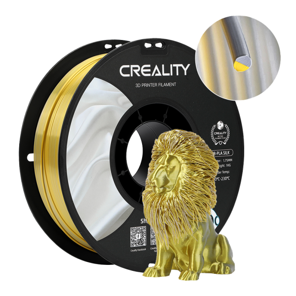 Filamento PLA CR-Silk Creality 1.75mm 1kg - Dourado e Prateado ...