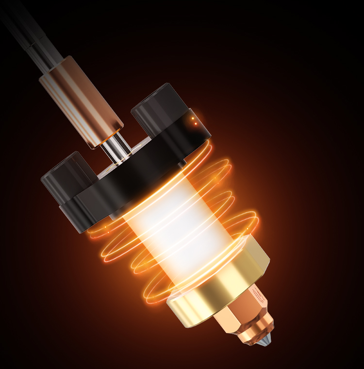 Destaque do aquecimento uniforme do hotend cer�mico