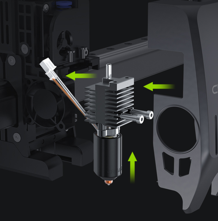Estrutura integrada do hotend cer�mico para K2 Plus