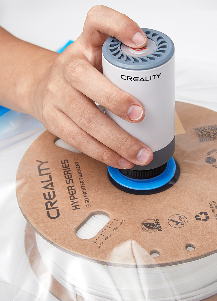 Uso do kit de armazenamento a v�cuo para filamento 3D