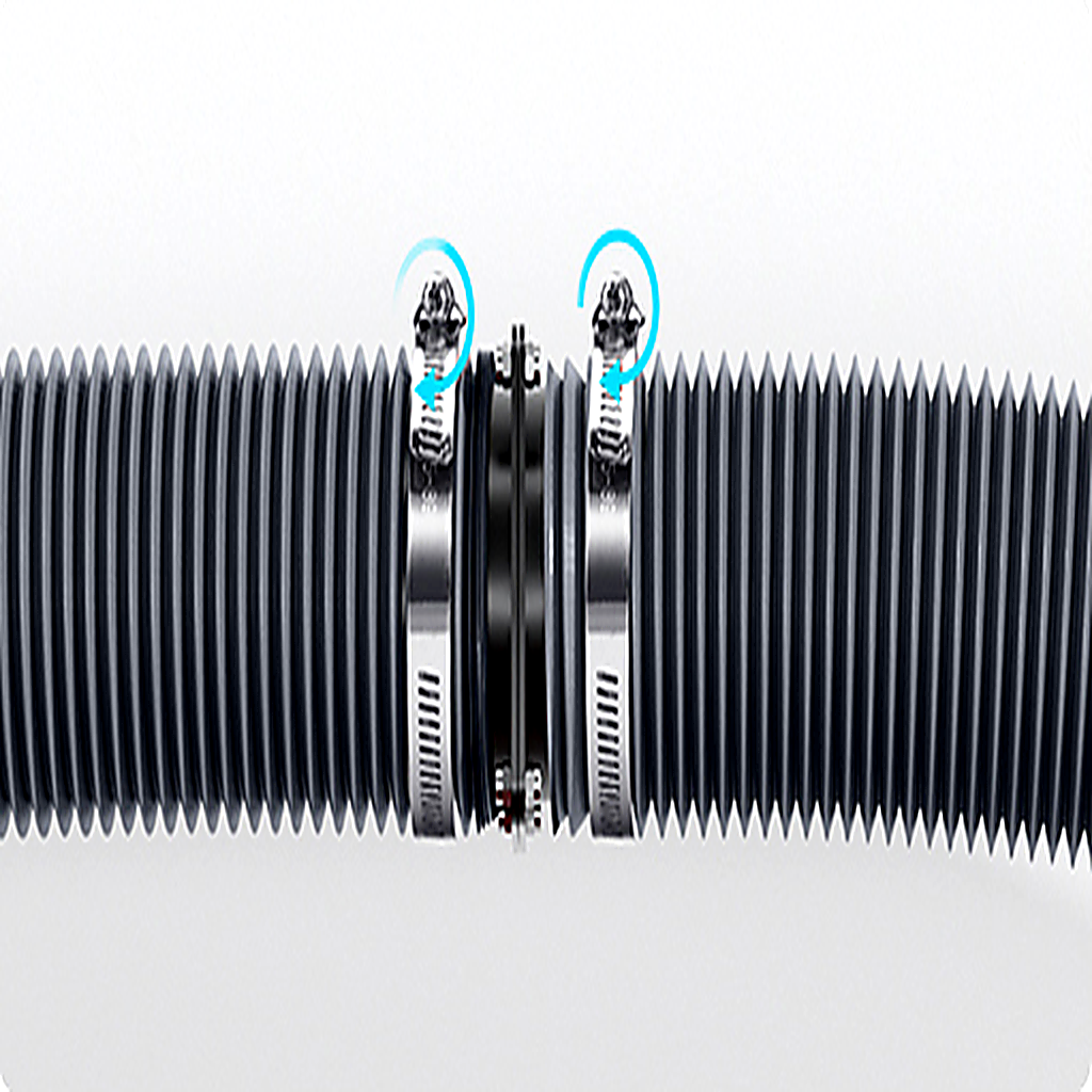 Posicione o flange de conex�o