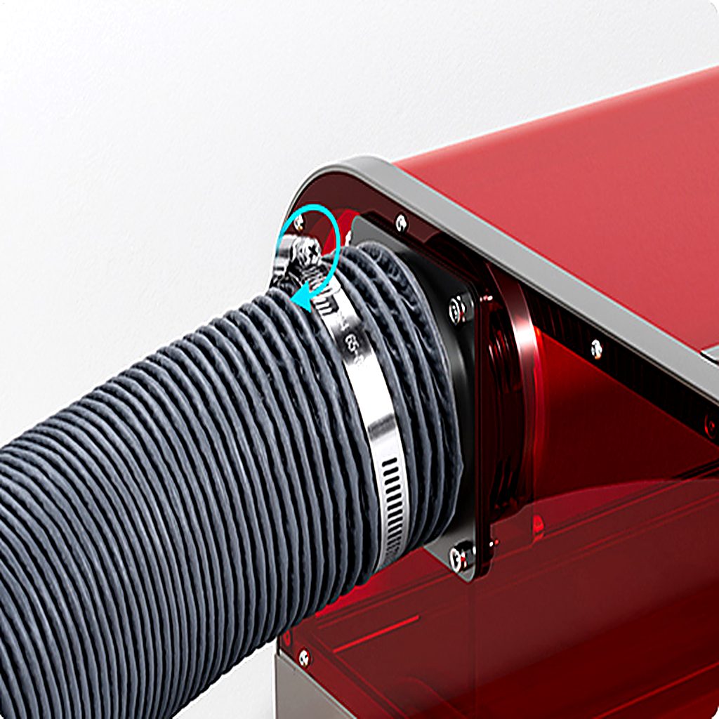 Finalize a fixa��o da extens�o de exaust�o