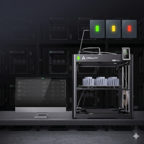 Impressora 3D Creality Ender-5 Max com luz indicadora tricolor para monitoramento de status